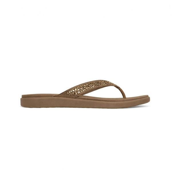 Skechers MEDITATION LUXE - SUNNY GLOW Toe-Post Sandals in White