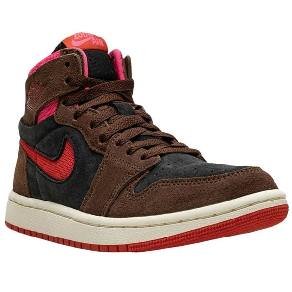 Nike Air Jordan 1 Zoom Air CMFT 2 Trainers - Brown Cacao Wow Picante Red