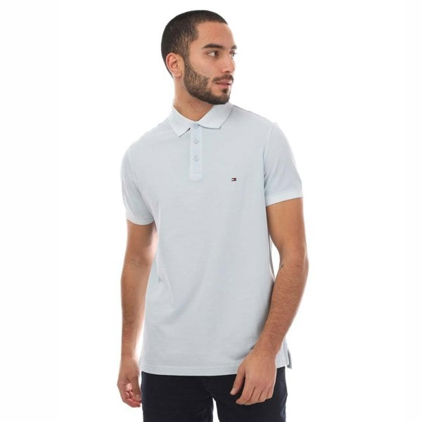 Tommy Hilfiger Mens Garment Dyed Regular Polo Shirt - White