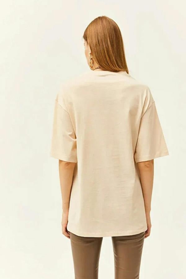 Hoxton Gal 100% Cotton T-Shirt with Side Buttons