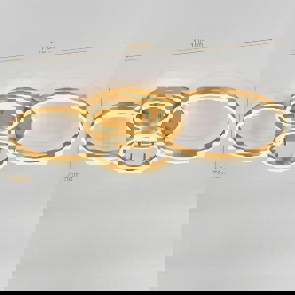 2/3.5 ft Circles Ceiling Light with LED Dimmable/Non-Dimmable Ceiling Lights Living and Home 