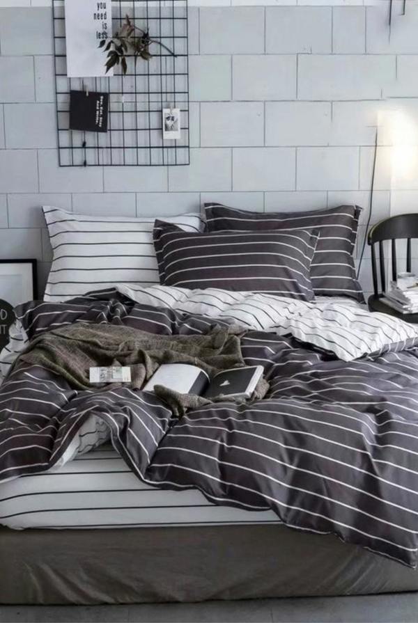 Ezysleep Grey Stripe Printed Duvet Set