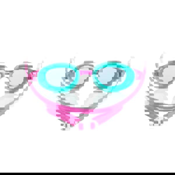 Zoggs Junior Predator Goggle in pink and teal with clear lenses