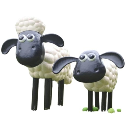 EDH Door Hardware Shaun the Sheep  Timmy Garden Ornaments - Hand-Painted Metal Aardman Sculpture for Mum  Grandparents