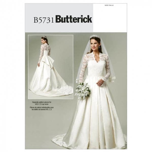 Butterick Sewing Pattern 5731, Wedding Dresses, Dresses for Women, 6-8-10-12-14 - Advanced