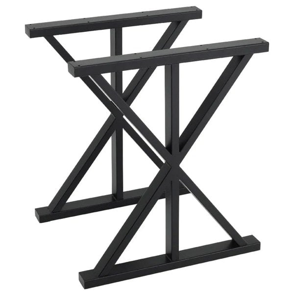 2 Pieces Black Metal Table Legs Heavy Duty Industrial Table Legs Living and Home