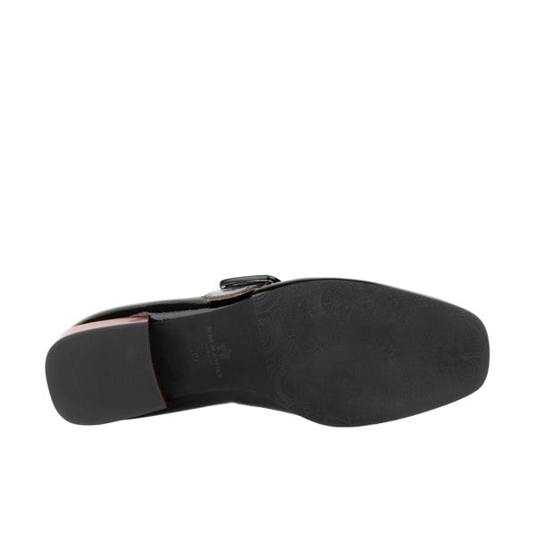 Embassy London Bliss - Black - Women's block heel square toe patent leather comfort loafer