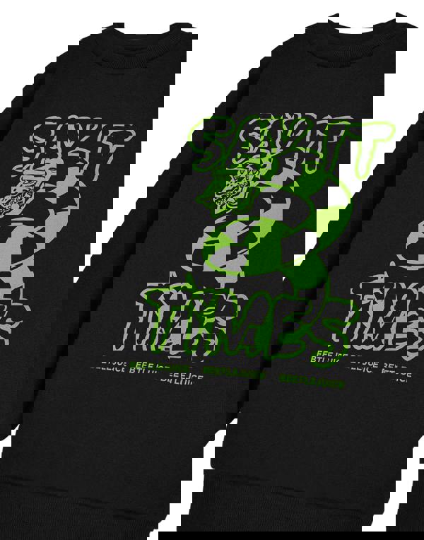 Beetlejuice Unisex Kids Black Say It Three Times Sweatshirt