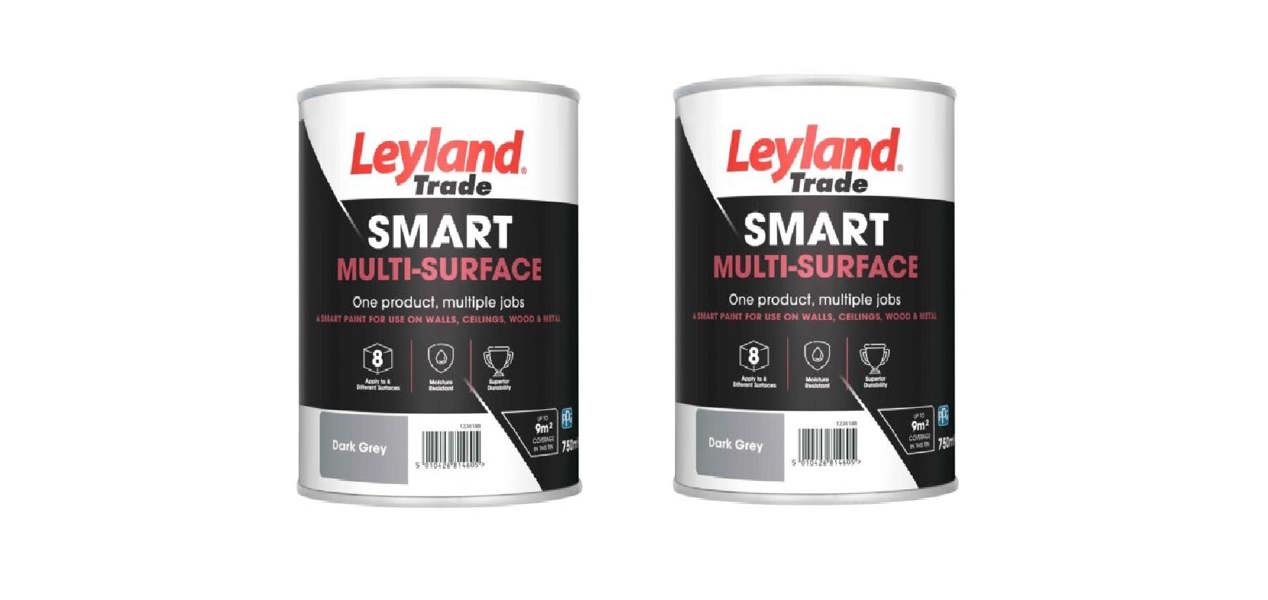 Leyland Trade Smart Multi-Surface Paint Dark Grey 750ml Pack of 2