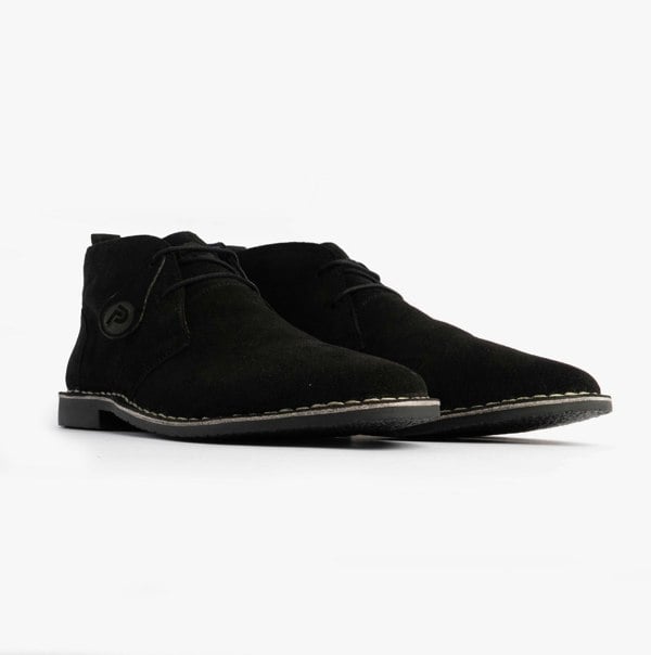 Popps VESPA Unisex Desert Boots Black