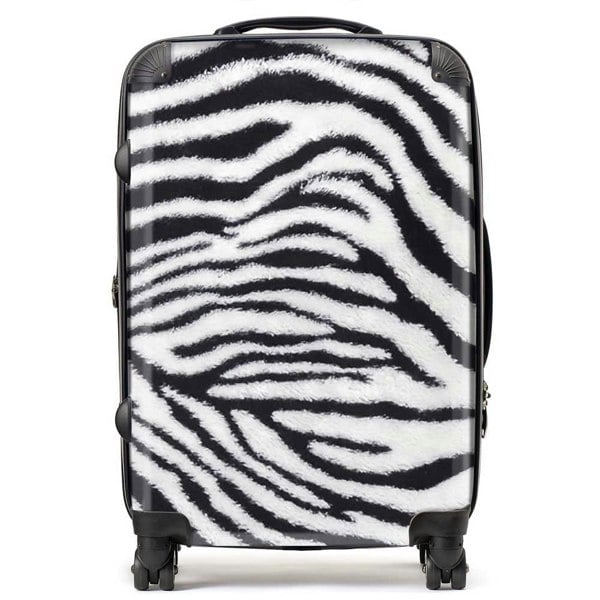 Warren Reed Zebra Texture Pattern Suitcase