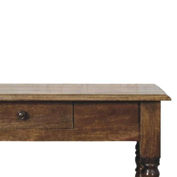 Artisan Furniture Solid Wood Heritage Turned-Leg Desk, Brown