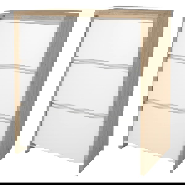 Furniture To Go Next Chest 3 Drawers Jackson Hickory White high gloss