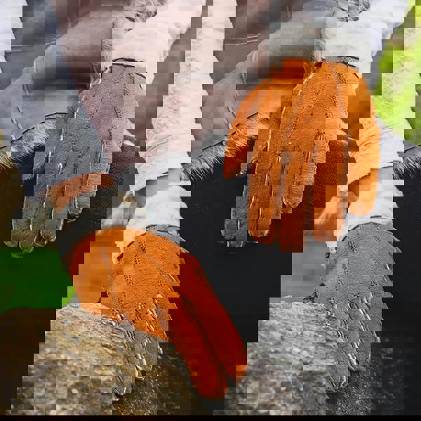 Nordvek Womens Sheepskin Gloves With Fur Cuff