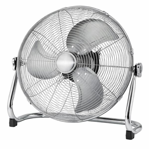 Gr8 Home 18 Inch Industrial Metal Floor Fan Chrome 100W 3 Speed High Velocity Cooling Air Fan