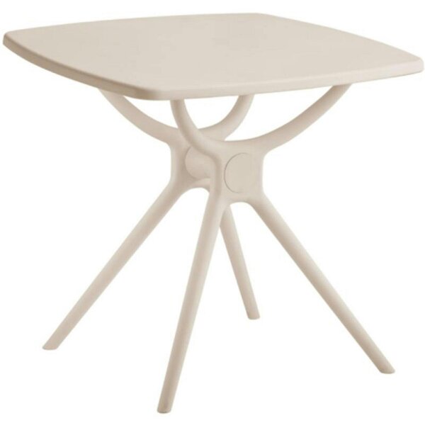 Wyld Haus Chalencon Putty Grey Square Outdoor Plstic Table