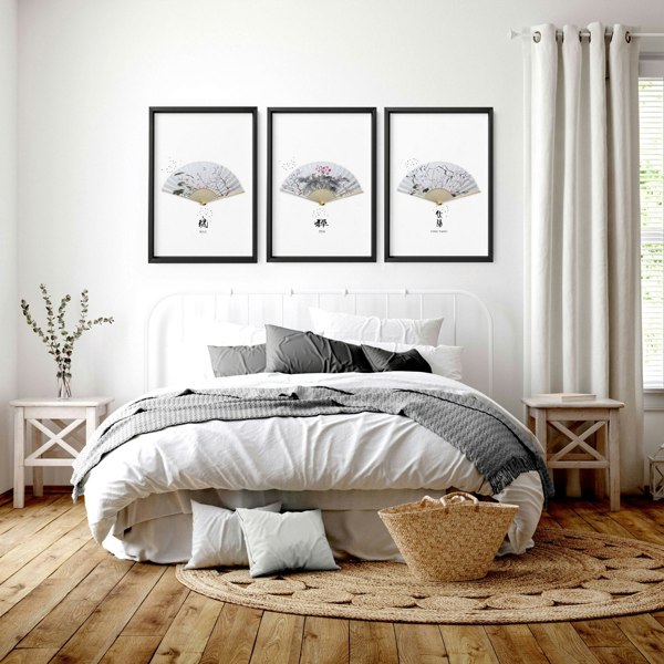 Bedroom Framed Prints | Set of 3 wall art prints