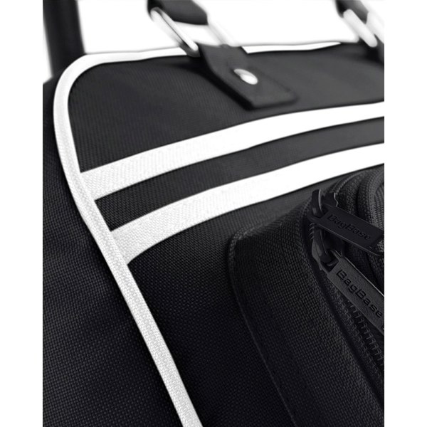 Bagbase Retro Bowling Bag (23 Litres) - Black/White