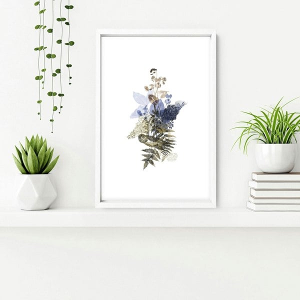 Bathroom art framed | set of 3 Botanical wall prints