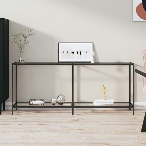 Berkfield Console Table Transparent 180x35x75.5 cm Tempered Glass