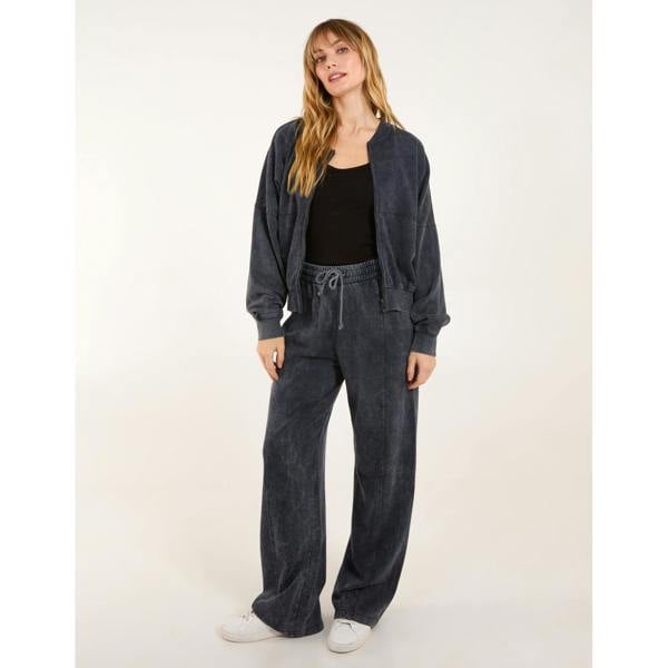 Blue Vanilla Acid Wash Bomber Jacket & Joggers Set