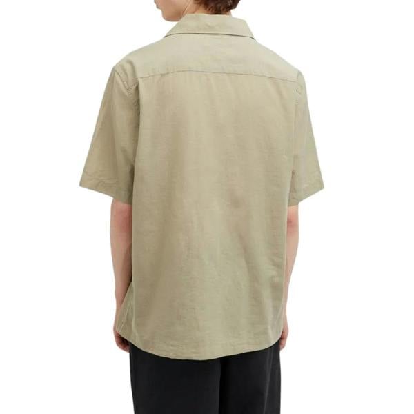Fred Perry Textured Lightweight Warm Grey Vacation Shirt XS