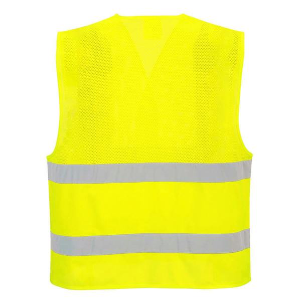 Hi-Vis Half Mesh Two Band Vest Portwest