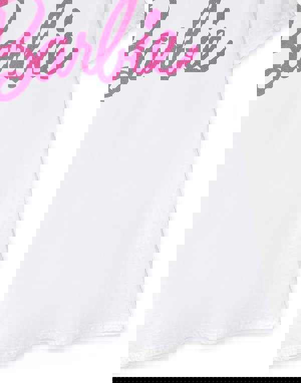 Barbie Womens White Classic Logo Short Sleeved T-Shirt