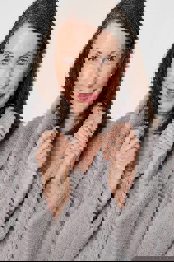 Silver | Faux Fur Long Sleeve Cropped Jacket