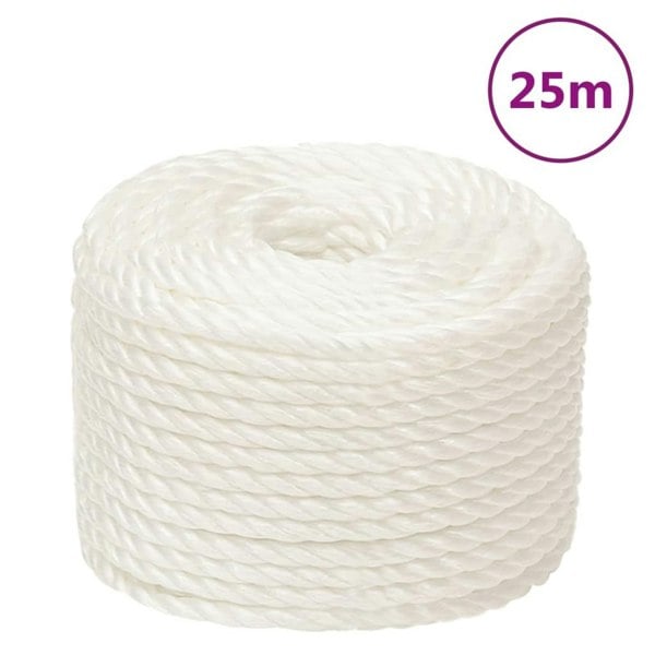 Berkfield Work Rope White 12 mm 25 m Polypropylene