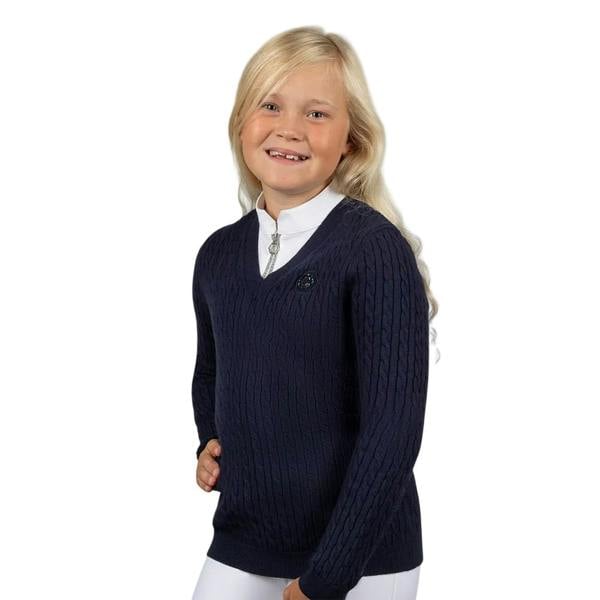Coldstream Girls Next Generation Clarkston Knitted V Neck Jumper - Black - 