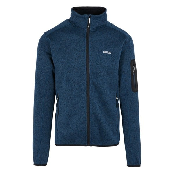 Regatta Mens Newhill Marl Full Zip Fleece Jacket - Moonlight Denim