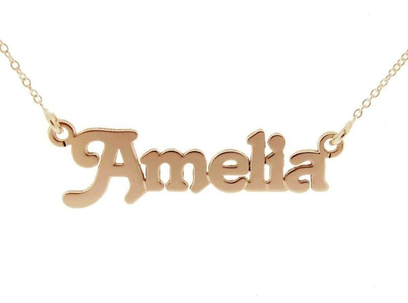 Christopher James of London 9ct Rose Gold Plated Terra Style Personalised Name Necklace