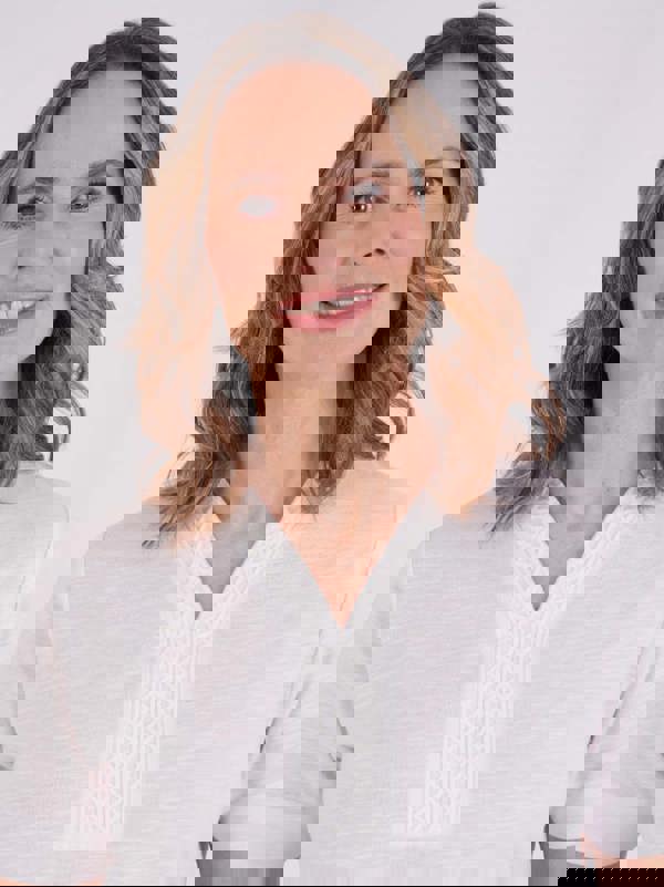 TIGI Embroiderd Neckline Top