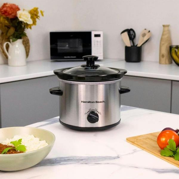 Hamilton Beach The Mighty Mini 1.8L Slow Cooker - Silver