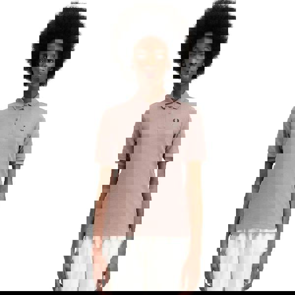 Fred Perry Womens/Ladies Logo Polo Shirt - Dark Pink - 