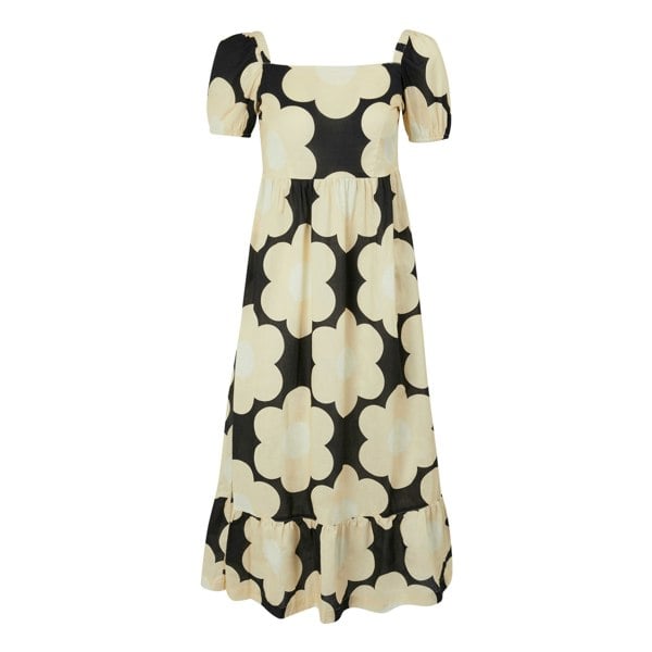 Regatta Women's Orla Kiely Sixties Daisy Summer Midi Dress - Black