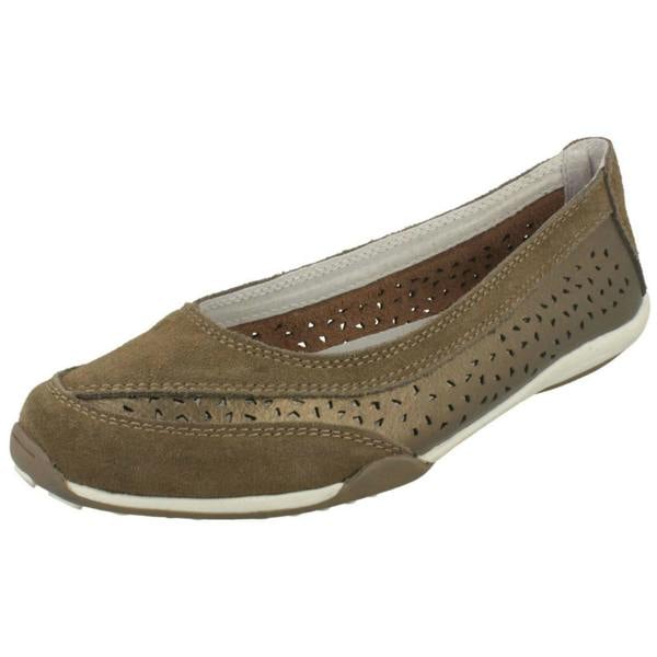 Down to Earth Ladies Down To Earth Suede Leather Ballerinas F80448