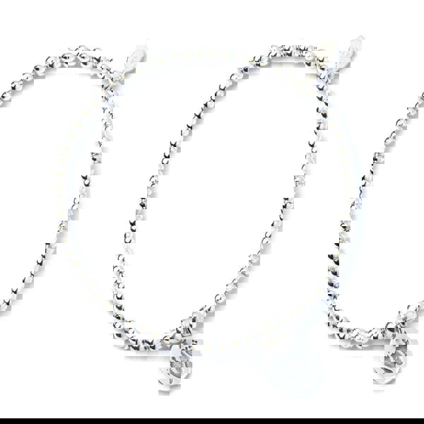 Footprints on Silver Ball Bead Bracelet - MYLEE London