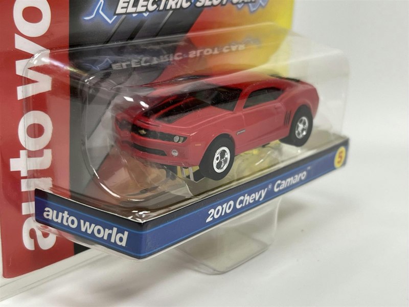 Auto World Slot Cars 2010 Chevy Camaro Red HO Scale Slot Car X Traction Auto World SC373-5