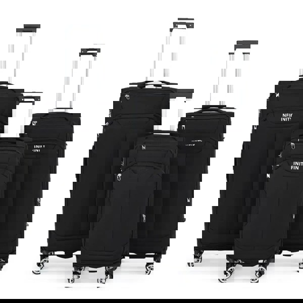 Infinity Luggage Lightweight Soft Shell Luggage Set Travel Suitcases