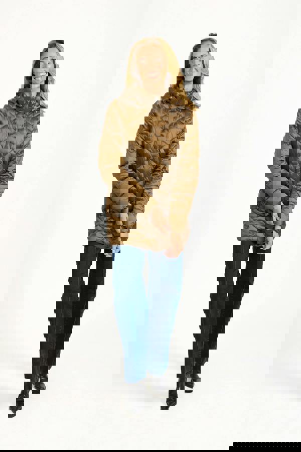 Mudflower Diamond Quilted Jacket With Adjustable Hood