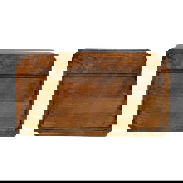 Artisan Furniture Solid Mango Wood Chestnut Curve Floating Bedside