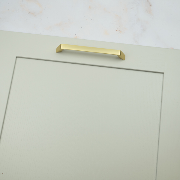 Handle & Home Brushed Brass Contemporary Handles and Coordinating Knobs