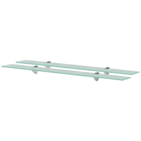 Berkfield Floating Shelves 2 pcs Glass 90x10 cm 8 mm