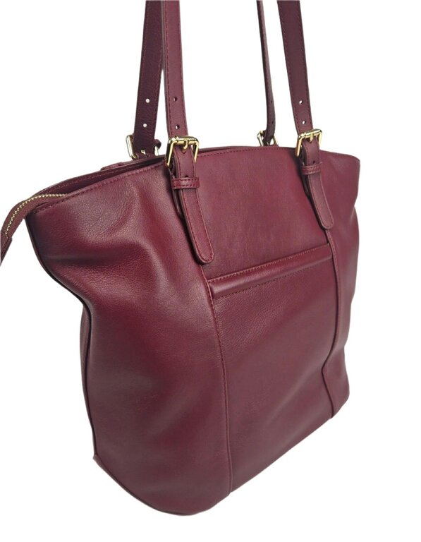 SADDLER Sienna Zip Top Tote Shopper Bag for Women - Handmade by Saddler
