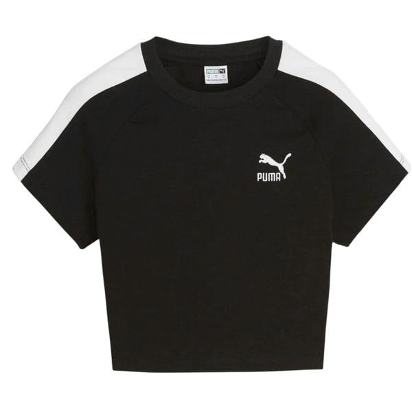 Puma Womens/Ladies Crew Neck Regular Crop T-Shirt - Puma Black - 