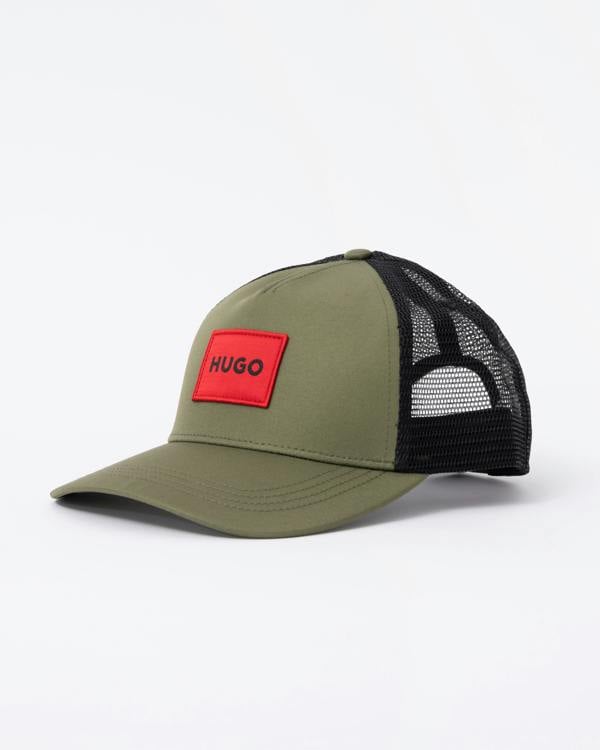 HUGO Kody Mens Logo Patch Cap - Open Green 388
