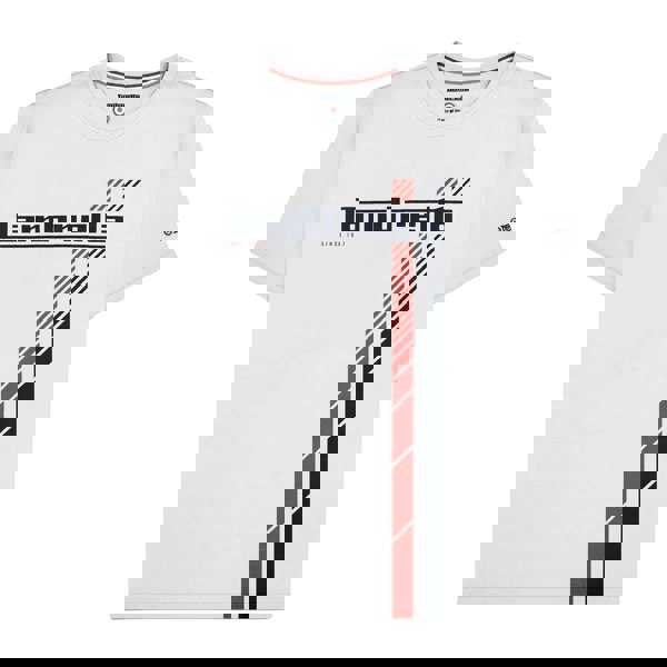 Lambretta Mens SS25 Racing Stripe T-Shirt - White