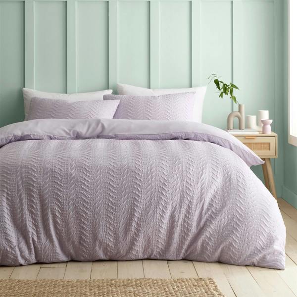 Heatset Wave Lilac Duvet Cover Set